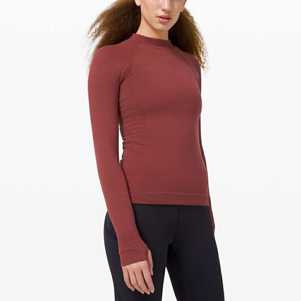 Lululemon Keep The Heat Thermal Long Sleeve | size M | Savannah color (red)
